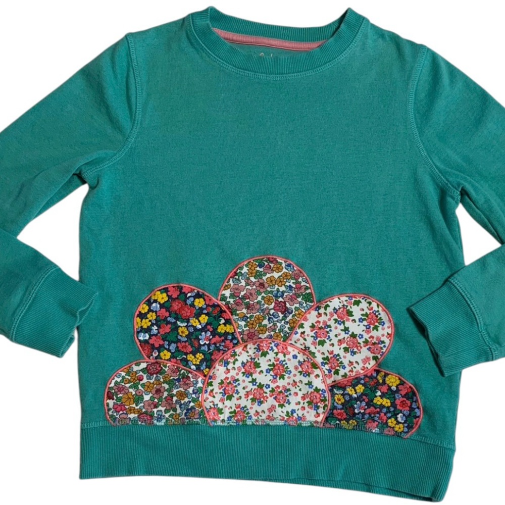 Boden Floral Patchwork Sweatshirt, Size 9-10y (140)